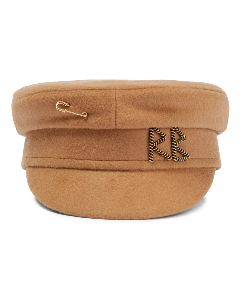 RUSLAN BAGINSKIY Cappello Baker Boy in lana Beige
