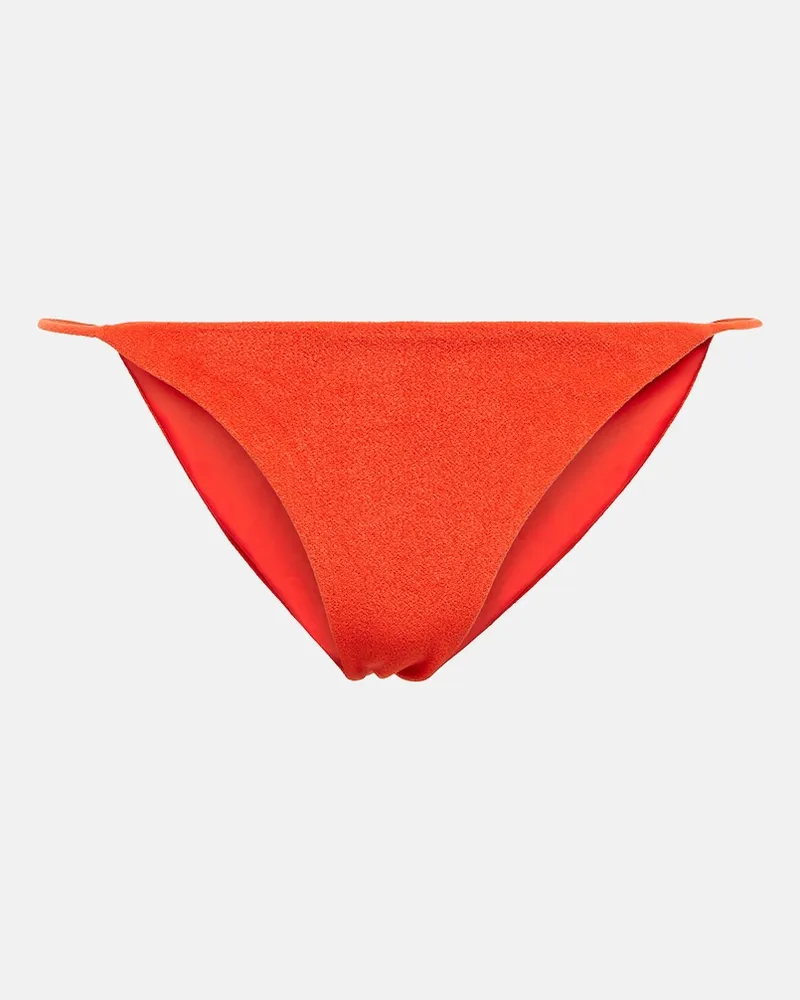 JADE SWIM Slip bikini Bare Minimum in spugna Rosso