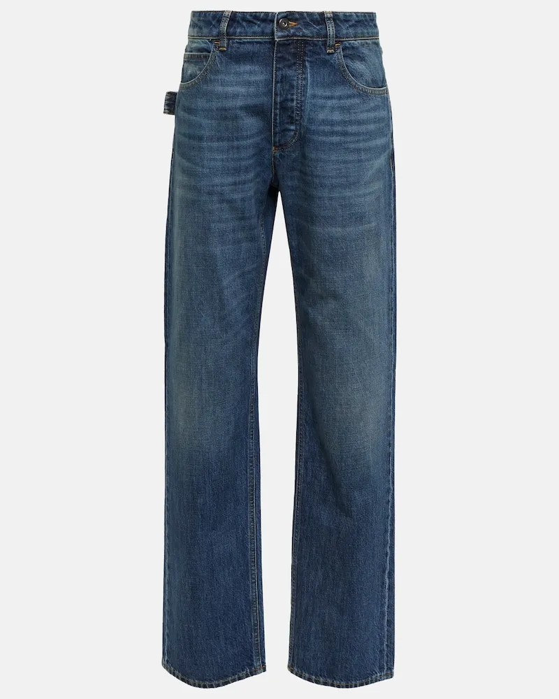 Bottega Veneta Jeans regular a vita alta Blu