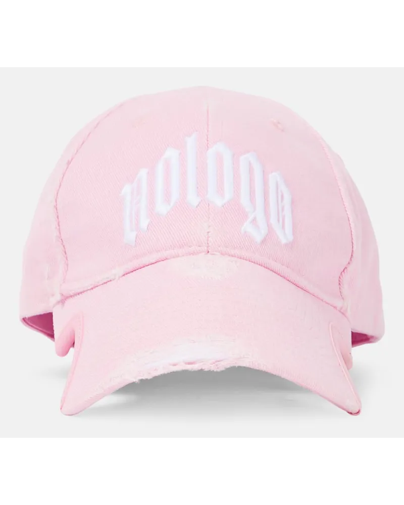 Balenciaga Cappello da baseball Nologo in cotone Rosa