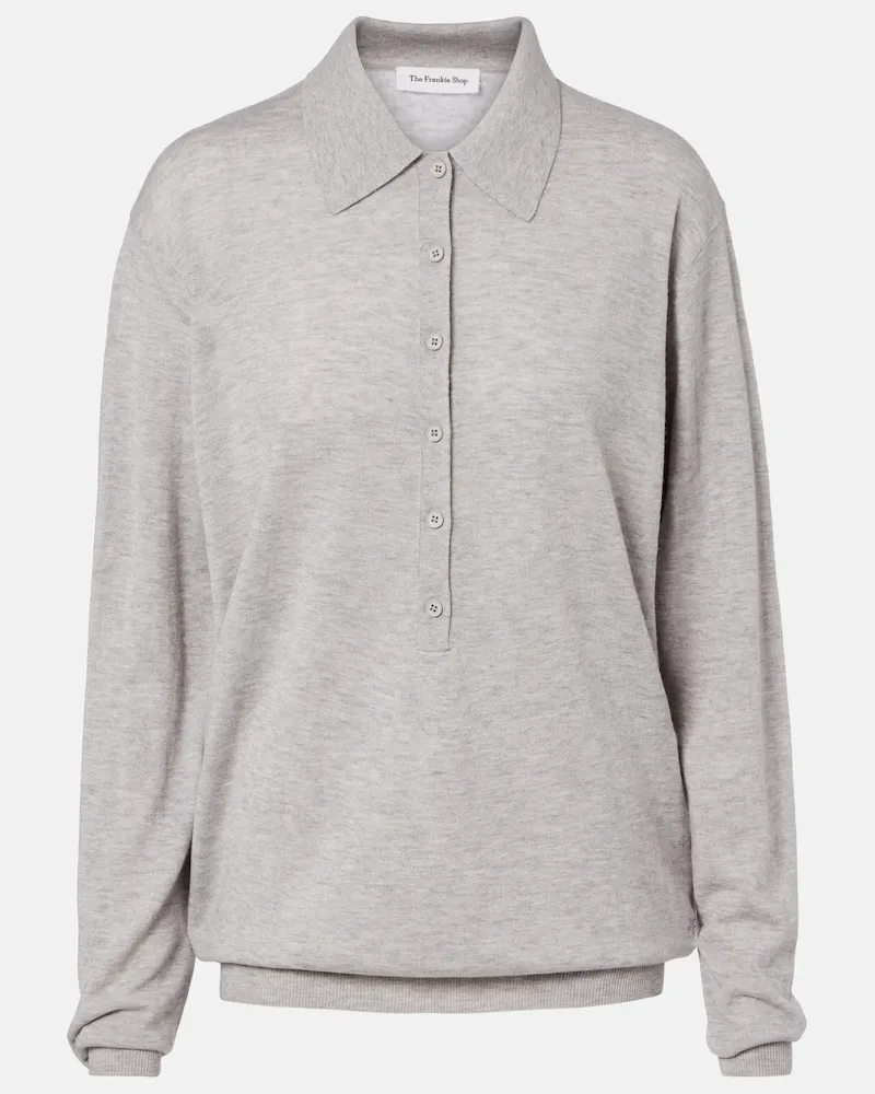 FRANKIE Shop Pullover polo Tala in misto lana Grigio