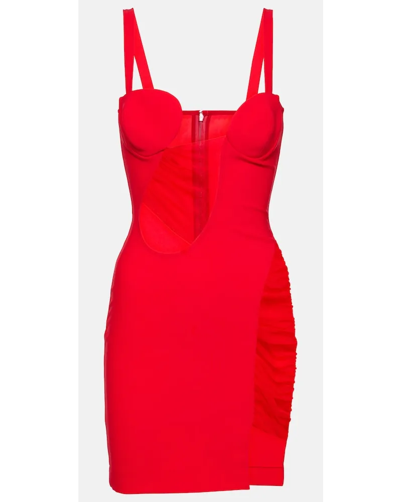 Nensi Dojaka Miniabito in jersey con cut-out Rosso