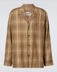 CDLP Camicia pigiama a quadri Beige