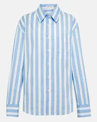 FRANKIE Shop Camicia Lui in cotone a righe Blu