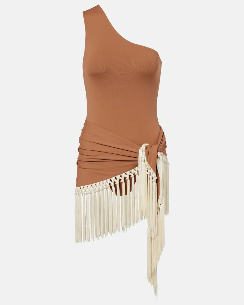 Taller Marmo Set costume intero e copricostume Yacare Marrone