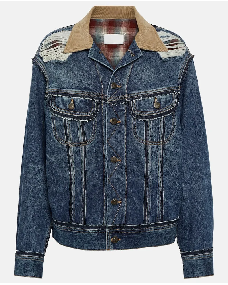 Maison Margiela x Pendleton - Giacca di jeans distressed Blu
