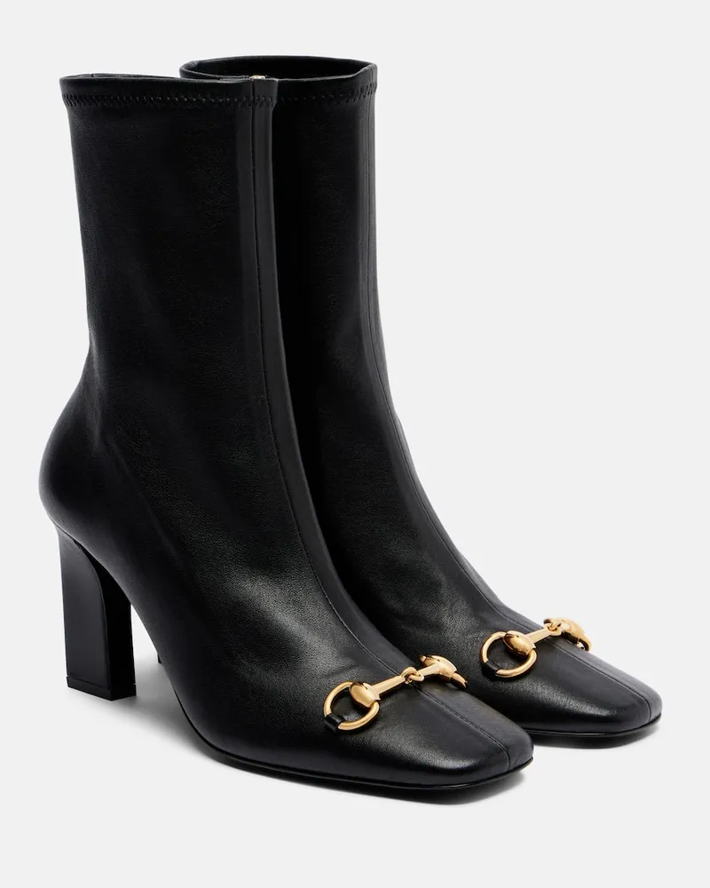 Gucci Stivaletti Signora Horsebit in pelle Nero