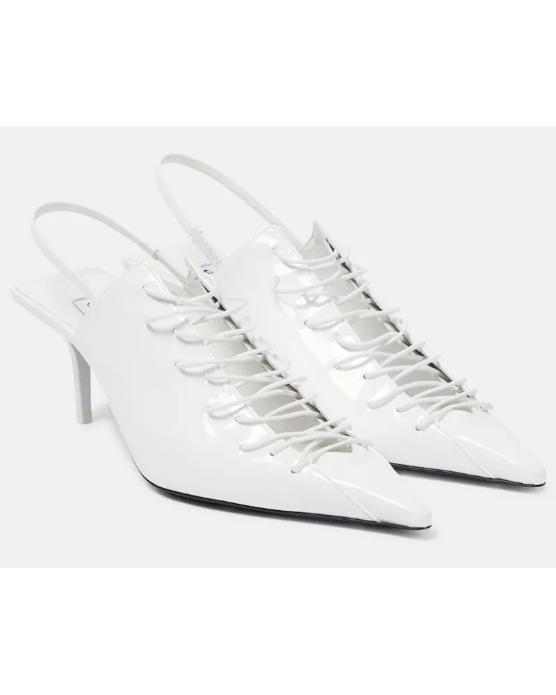 Jimmy Choo x Jean Paul Gaultier - Pumps Corset in pelle Bianco