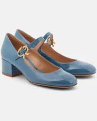 Gianvito Rossi Pumps Mary Jane Mary Ribbon in vernice Blu