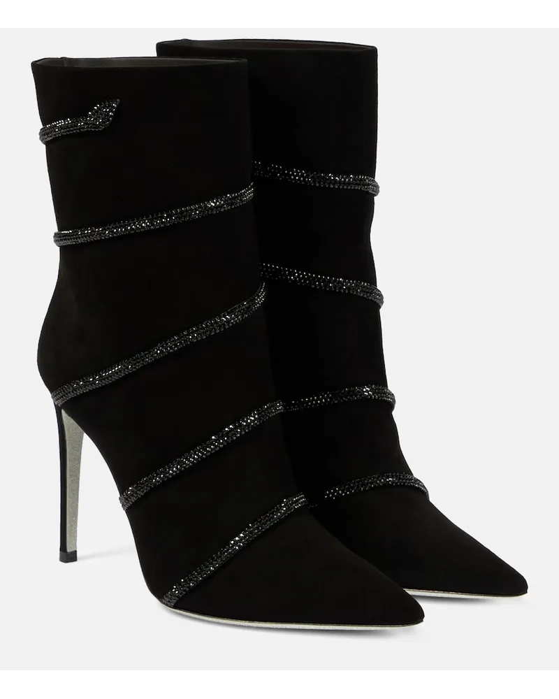 René Caovilla Stivali Morgana in suede Nero