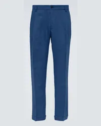 Dolce & Gabbana Pantaloni slim in lino Blu