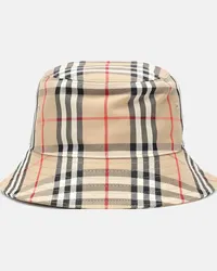 Burberry Cappello da pescatore a quadri Beige