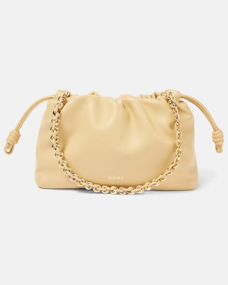 Loewe Clutch Flamenco Medium in pelle Giallo