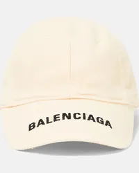 Balenciaga Cappello da baseball in cotone con logo Bianco