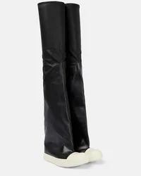 Rick Owens Stivali cuissardes Oblique in pelle Nero