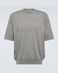 AURALEE T-shirt in maglia di cashmere Grigio