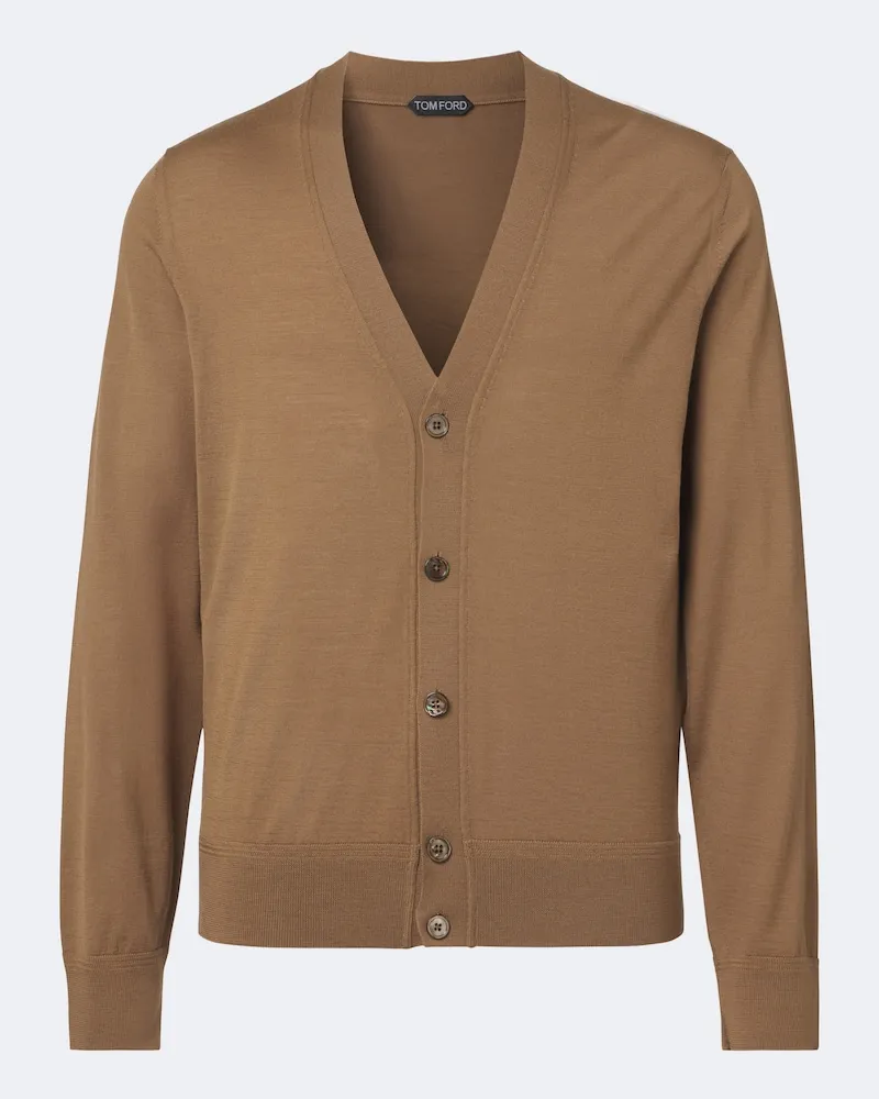 Tom Ford Cardigan in lana Marrone