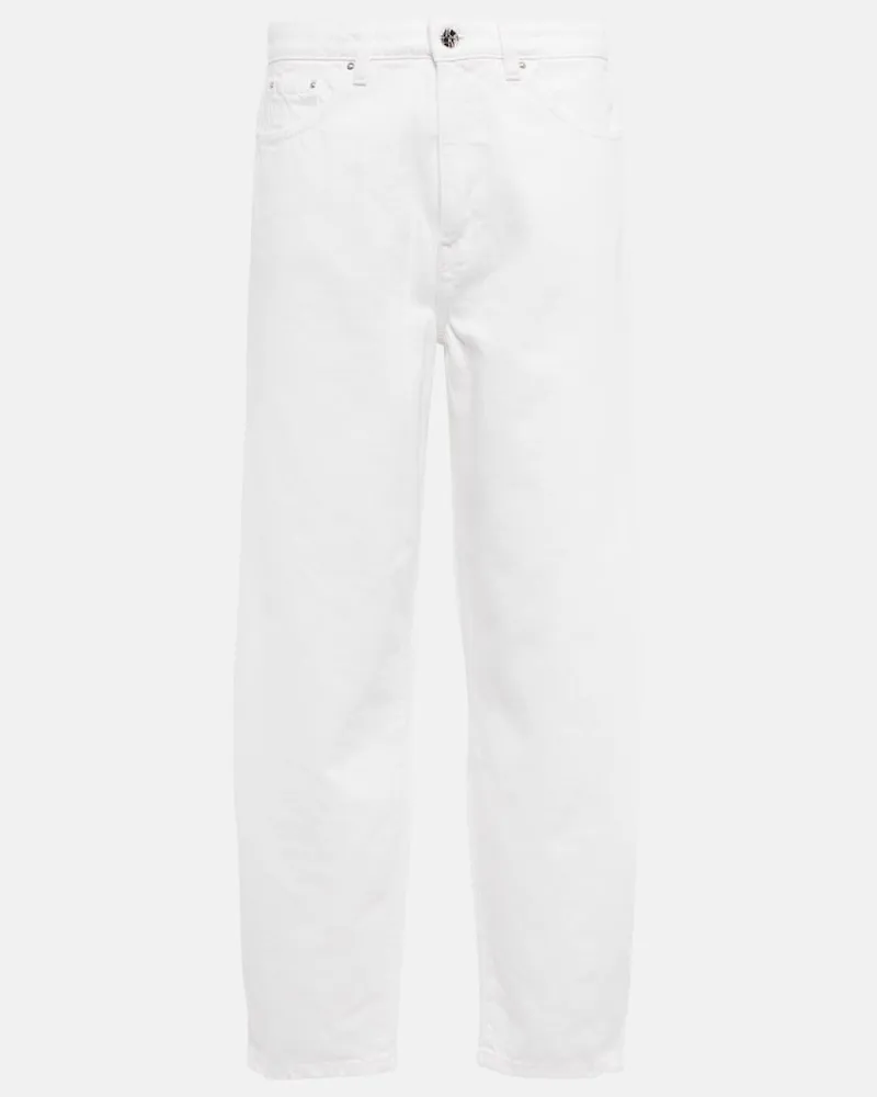 Totême Jeans a vita alta con gamba arrotondata Bianco