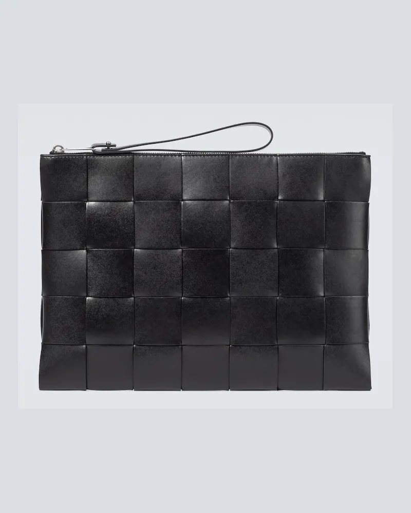 Bottega Veneta Bustina Urban in pelle Intrecciato Nero