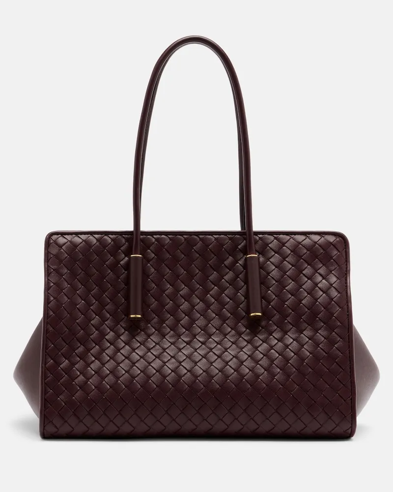 Bottega Veneta Borsa Barbara in pelle intrecciata Borgogna