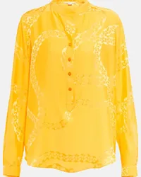 Stella McCartney Camicia Falabella in jacquard Giallo