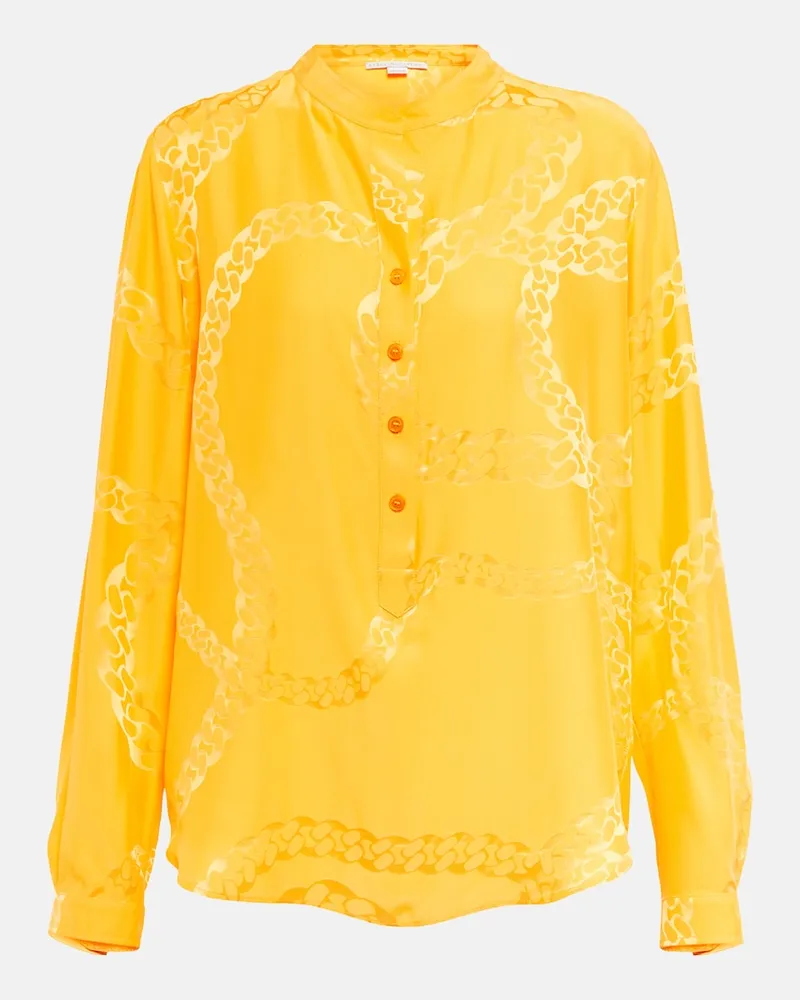 Stella McCartney Camicia Falabella in jacquard Giallo