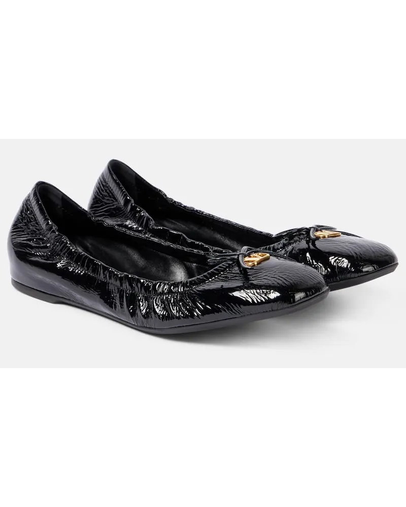 Valentino Garavani Ballerine VLogo Signature in vernice Nero