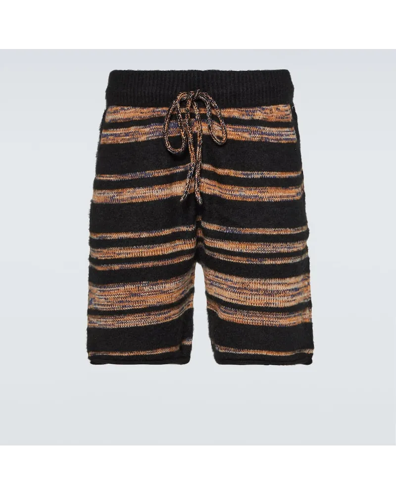 The Elder Statesman Shorts in cashmere e cotone Multicolore