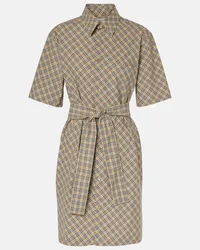 Burberry Abito chemisier in cotone Burberry Check Beige