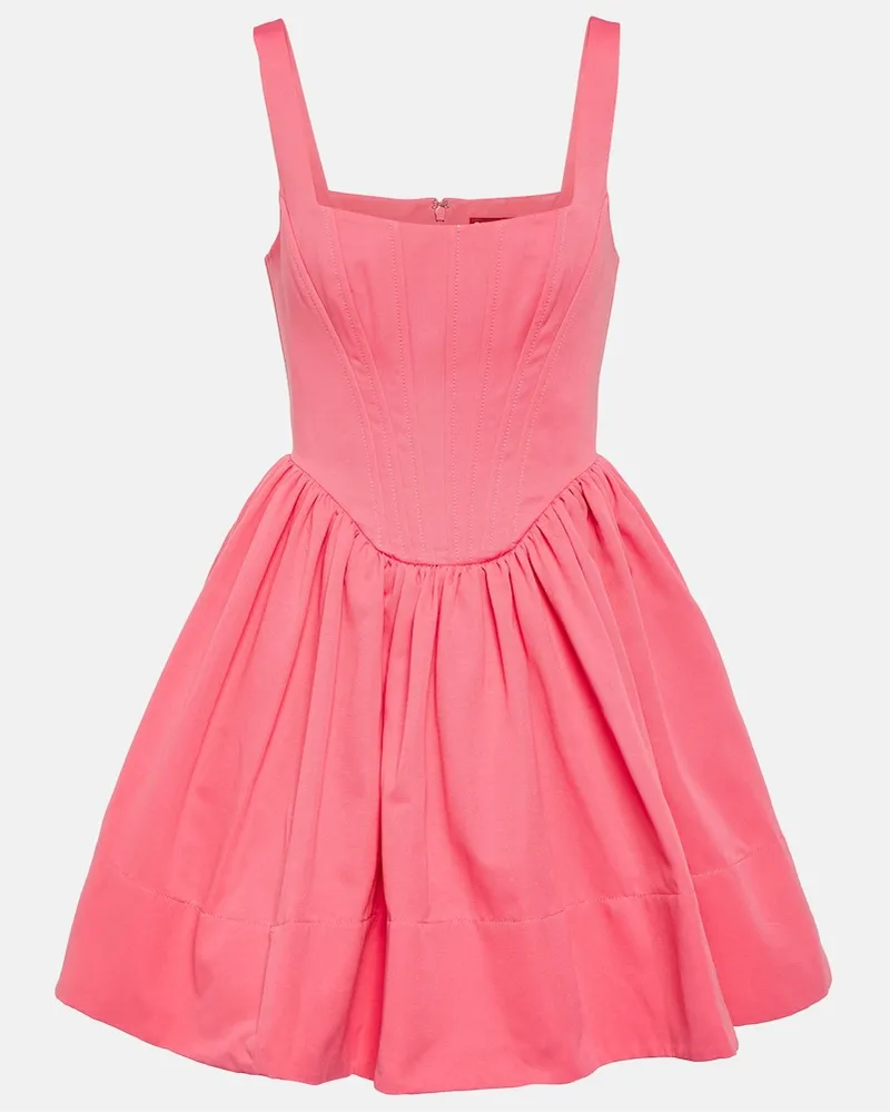STAUD Miniabito bustier Landscape in misto cotone Rosa