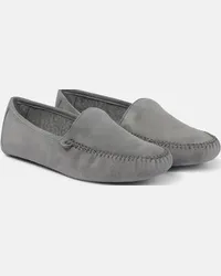 Loro Piana Slippers Lady Maurice in suede Grigio