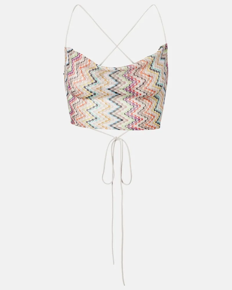 Missoni Top cropped a zig zag Multicolore