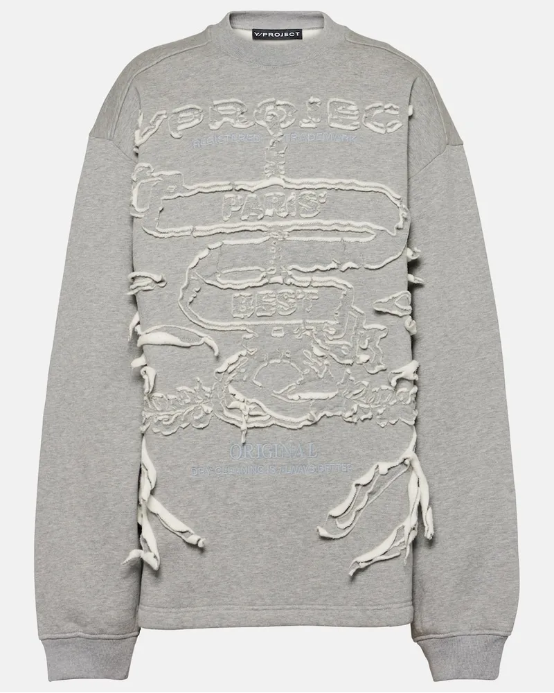 Y/PROJECT Felpa Paris Best in jersey di cotone Grigio