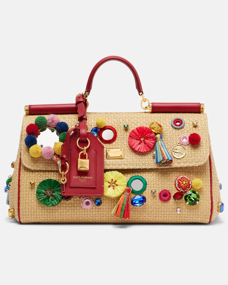 Dolce & Gabbana Borsa a mano Sicily Medium Beige