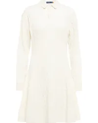 Ralph Lauren Miniabito in lana e cashmere a trecce Bianco