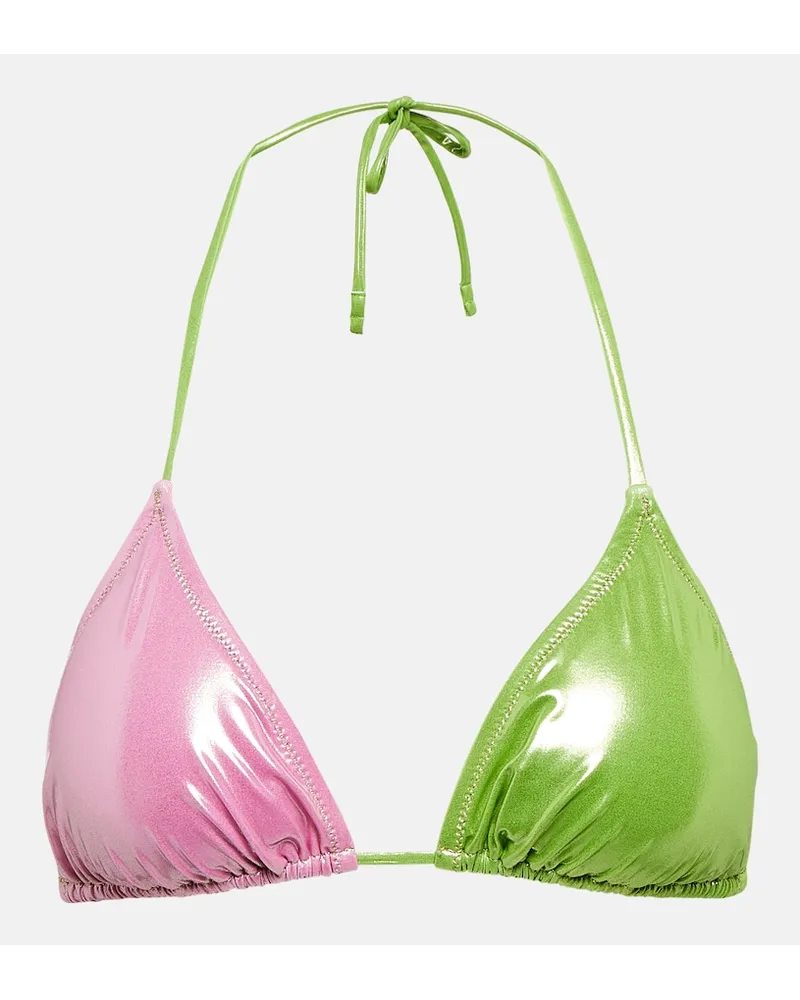 Reina Olga Top bikini Love Triangle in lamÃ Multicolore