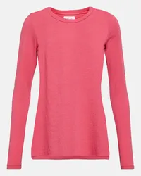 Velvet Top in jersey di misto cotone Rosa