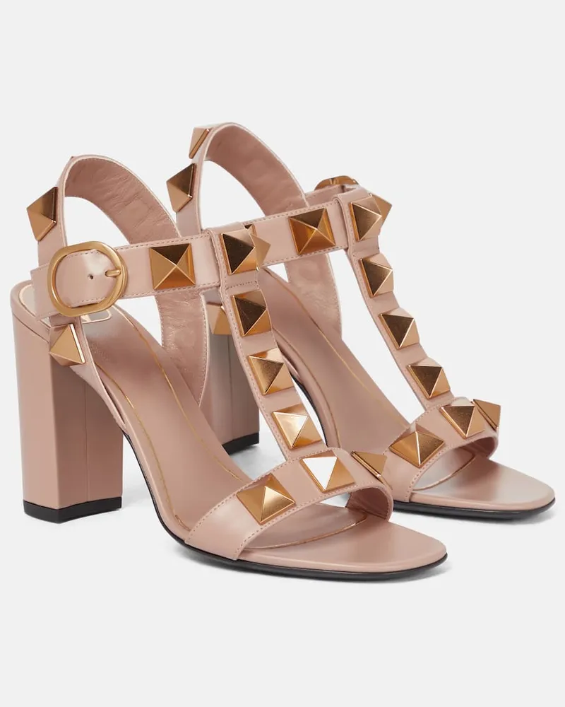 Valentino Garavani Sandali Roman Stud in pelle Rosa