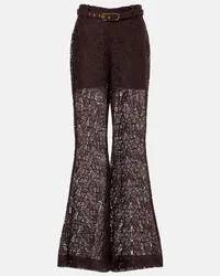 Zimmermann Pantaloni flared in pizzo Marrone