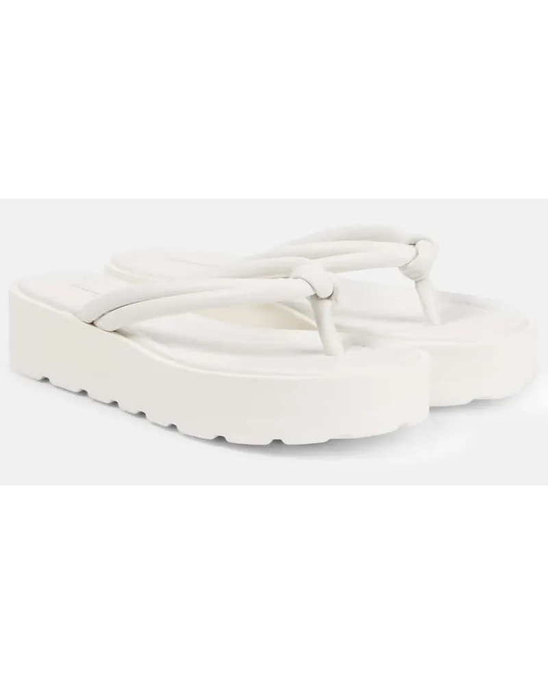 Gianvito Rossi Sandali infradito in pelle Bianco