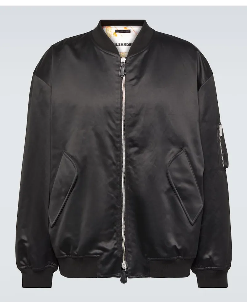 Jil Sander Bomber in cotone Nero