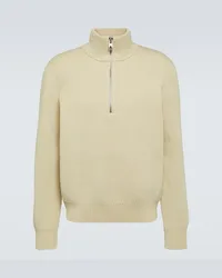 Bottega Veneta Pullover in lana con zip Beige