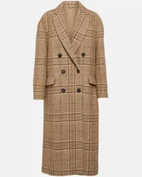 Brunello Cucinelli Cappotto doppiopetto in misto lana Beige