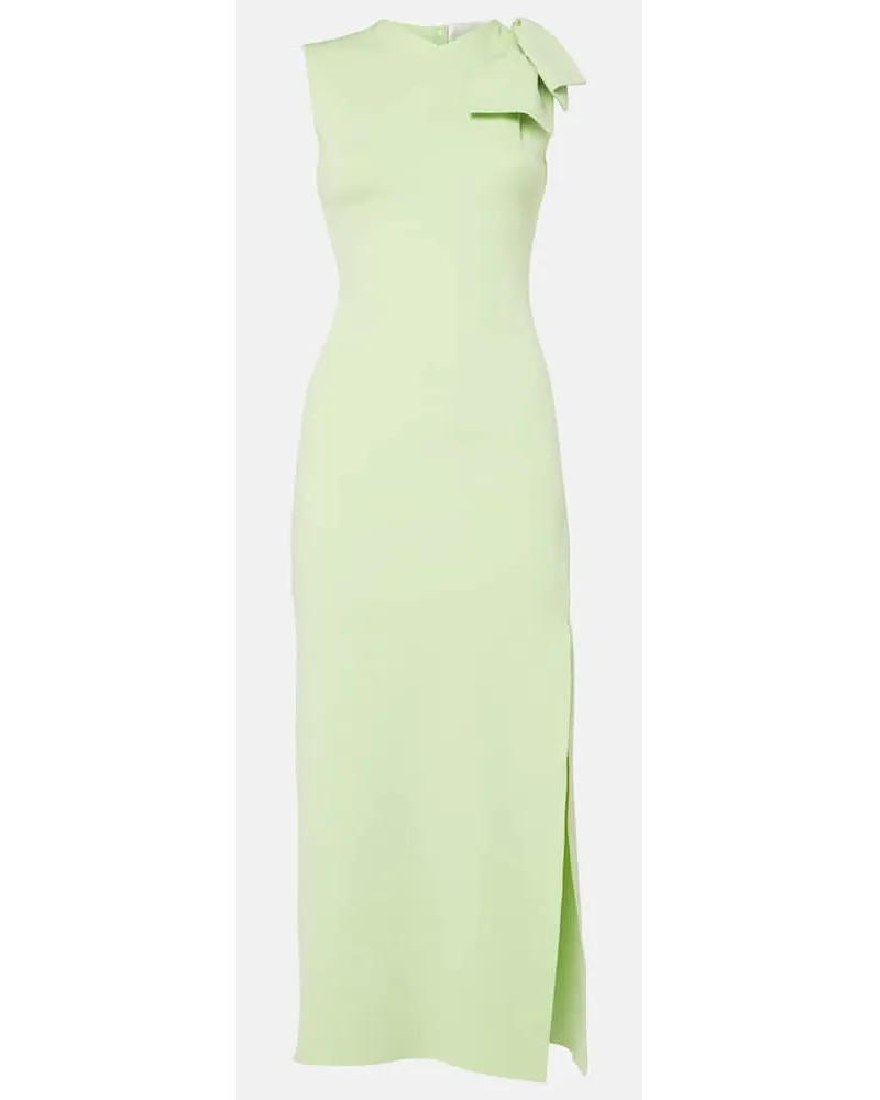 Roland Mouret Abito midi con zip Verde