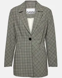 Ganni Blazer a quadri Grigio