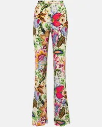 Etro Pantaloni regular a vita alta con stampa Multicolore