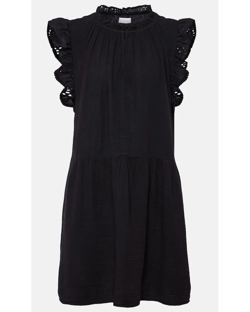Velvet Miniabito Grace in cotone Nero
