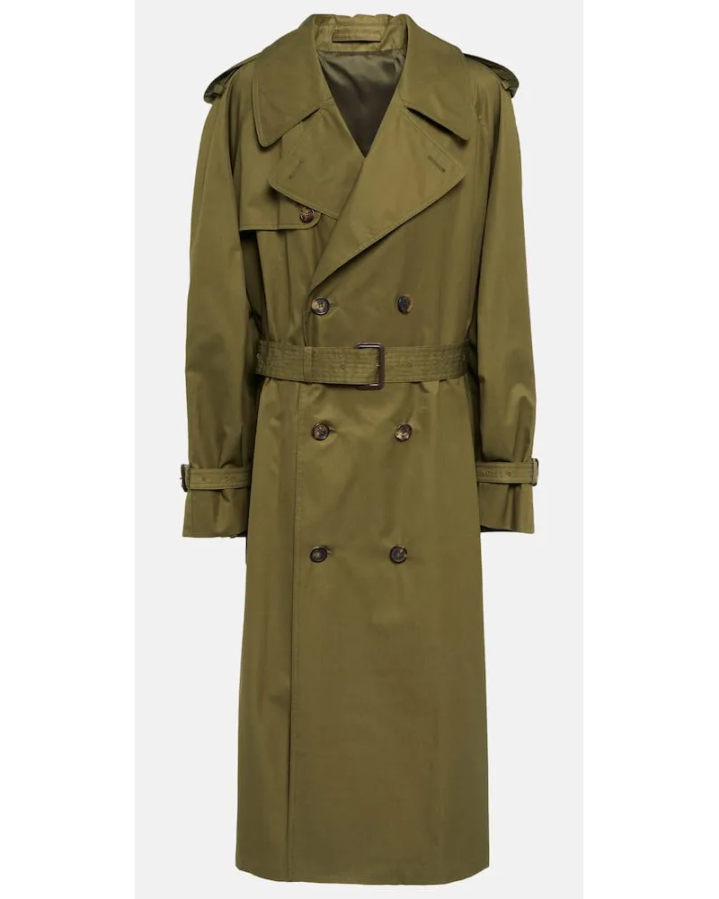 WARDROBE.NYC Trench in gabardine di cotone Verde