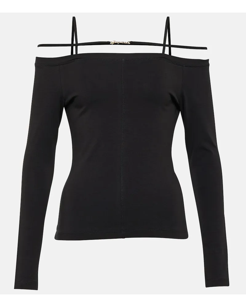 Jacquemus Top Sierra Lencera in cotone Nero