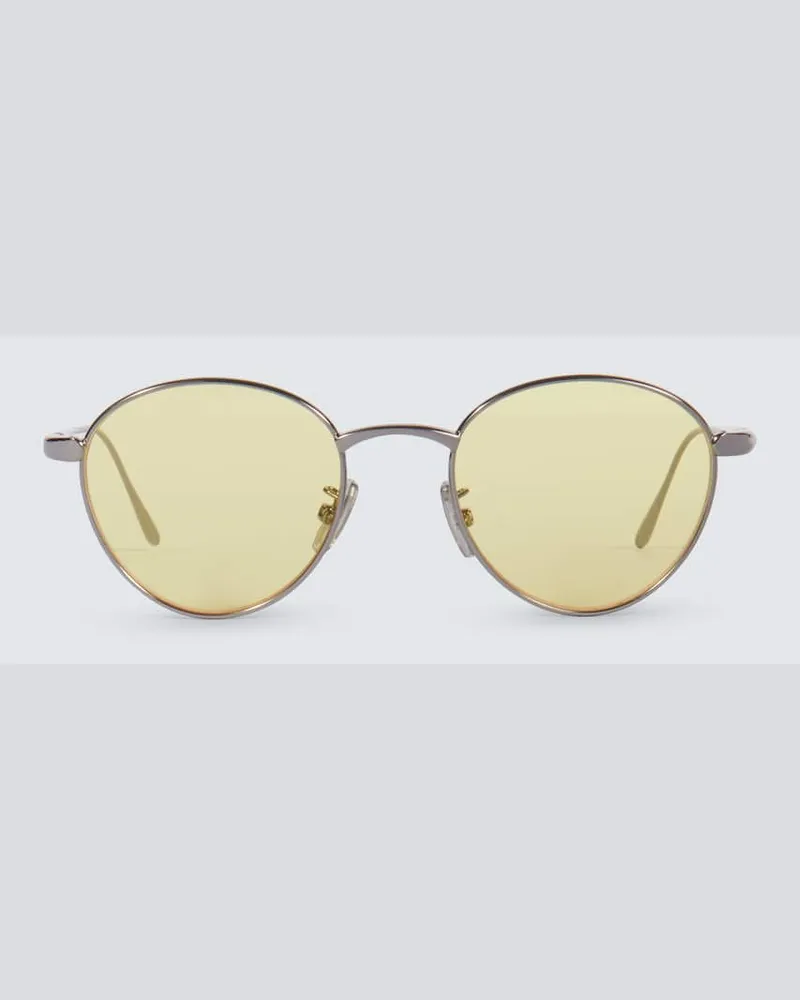Loewe Occhiali da sole rotondi Groove Argento